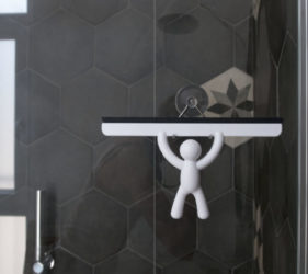 Bagno di servizio bianco e nero